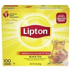 Coupon ✔️ Hot Tea Lipton Black Tea 0.1 Oz. Bags, 100/Box (00291) 💯
