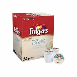 Best reviews of 😀 K-Cups Folgers Vanilla Biscotti Coffee, Keurig® K-Cup® Pods, Medium Roast, 24/Box (6661) ✨
