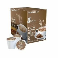 Buy 👏 K-Cups Cafe Escapes Milk Chocolate Hot Cocoa, Keurig K-Cup® Pods, 24/Box (6801) 🛒