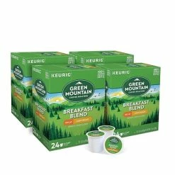 New 🔔 K-Cups Green Mountain Breakfast Blend Decaf Coffee, Keurig® K-Cup® Pods, Light Roast, 96/Carton (7522) ✨