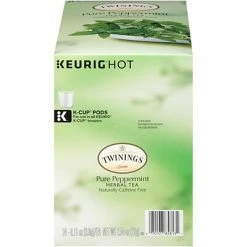 Best reviews of 🔥 K-Cups Twinings Of London Pure Peppermint Herbal Tea, Keurig K-Cup Pods, 24/Box (TNA85813) 🔥