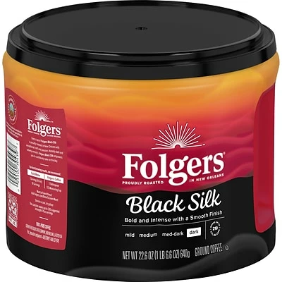 Brand new โ Folgers Black Silk Ground Coffee, Dark Roast, 22.6 Oz. (02054) ๐ 4 Brand new โ Folgers Black Silk Ground Coffee, Dark Roast, 22.6 Oz. (02054) ๐ - Image 2