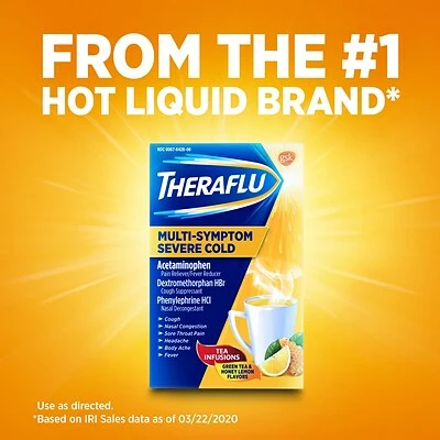 Coupon ๐ Cough, Cold, Flu & Allergy Theraflu Multi-Symptom Severe Cold Hot Liquid Powder Tea Infusions Green Tea And Honey Lemon Flavors 6 Count Box (24473012) โ๏ธ 3 Coupon ๐ Cough, Cold, Flu & Allergy Theraflu Multi-Symptom Severe Cold Hot Liquid Powder Tea Infusions Green Tea And Honey Lemon Flavors 6 Count Box (24473012) โ๏ธ - Image 3